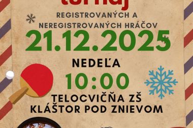 Vianočný stolnotenisový turnaj 2025